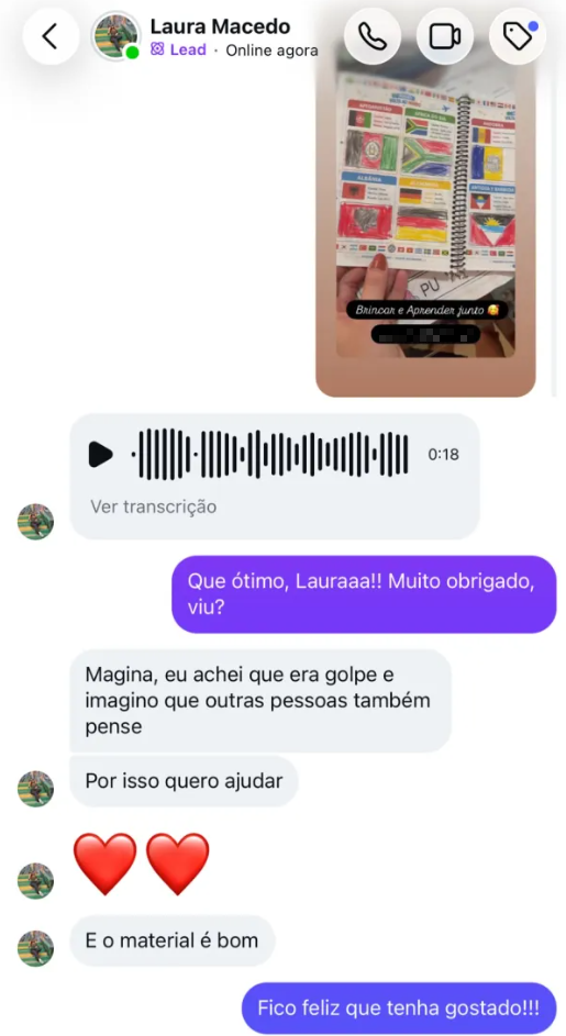 Depoimento real de @lauramacedo24 no Instagram: E o material é bom