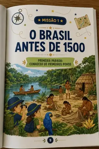 Página de missão sobre o Brasil antes de 1500